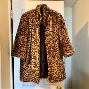 Leopard Print fur coat